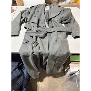 Vintage Together! Women's Military Style Trench Coat, Green Belted Missy 8